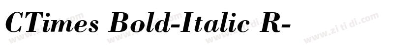 CTimes Bold-Italic R字体转换